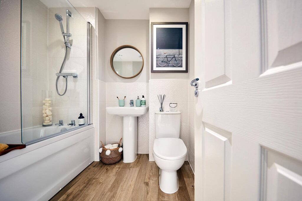 A family bathroom completes the home