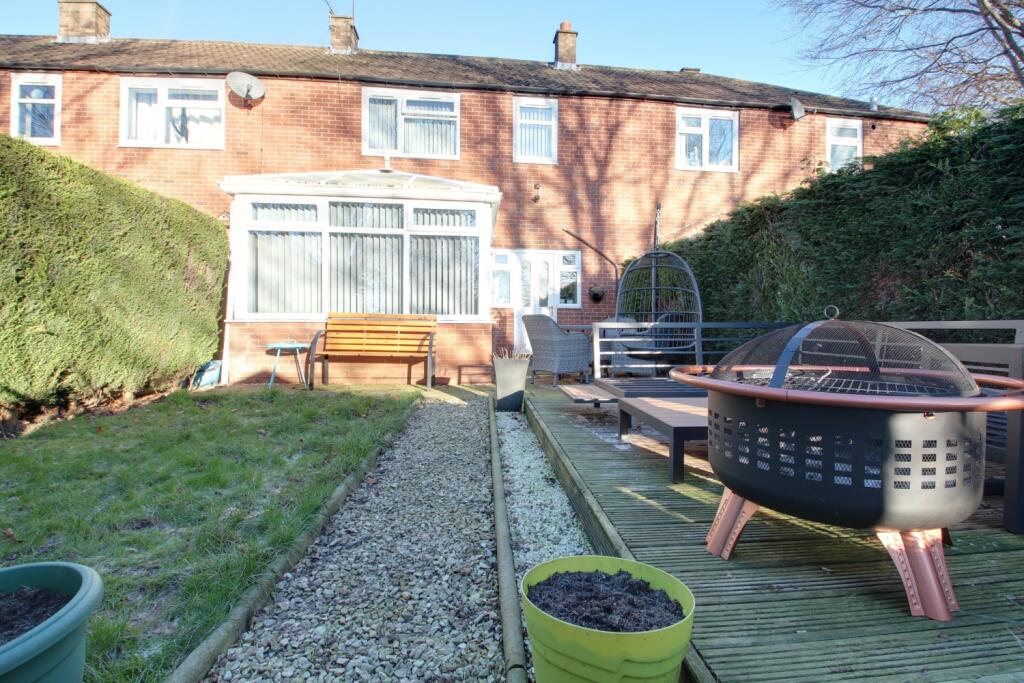 Part of the south-facing back garden