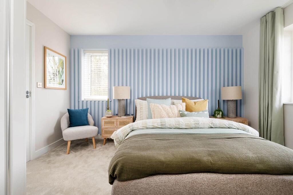 The main bedroom offers a calm place to relax away from the rest of the home
