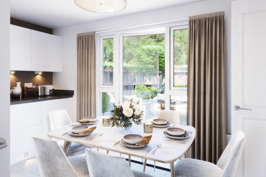 CGI of Kitchen/Dining room leading out the back garden of the 3 bed semi-detached home, The Ravenscr