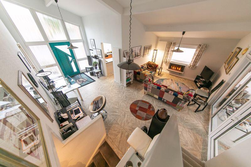 Open plan living arrangement