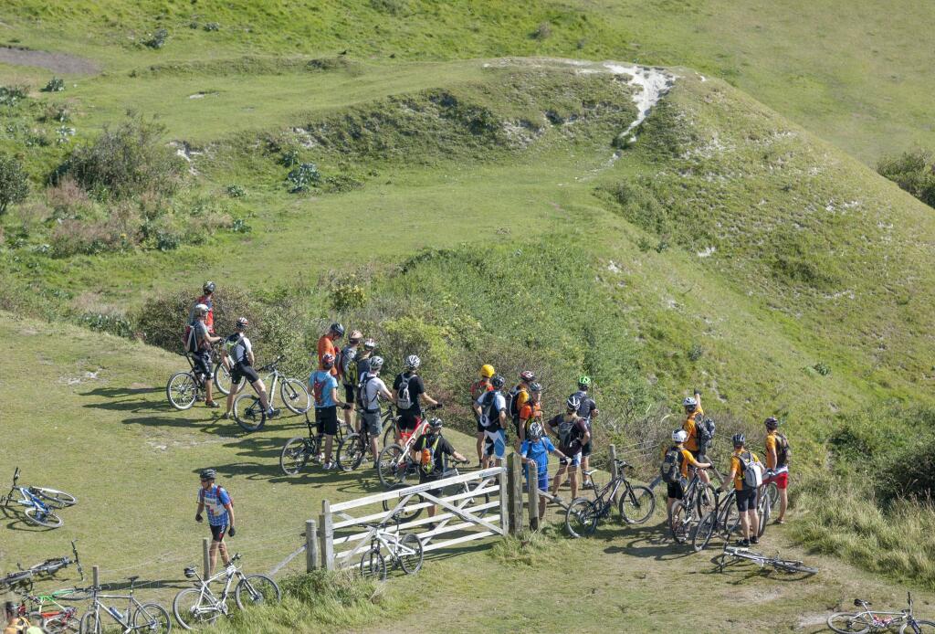 Dover outdoor guided walking group on hill