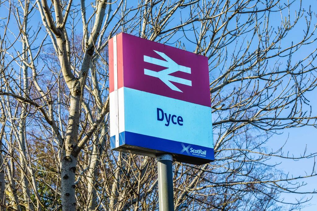 Local train station at Dyce