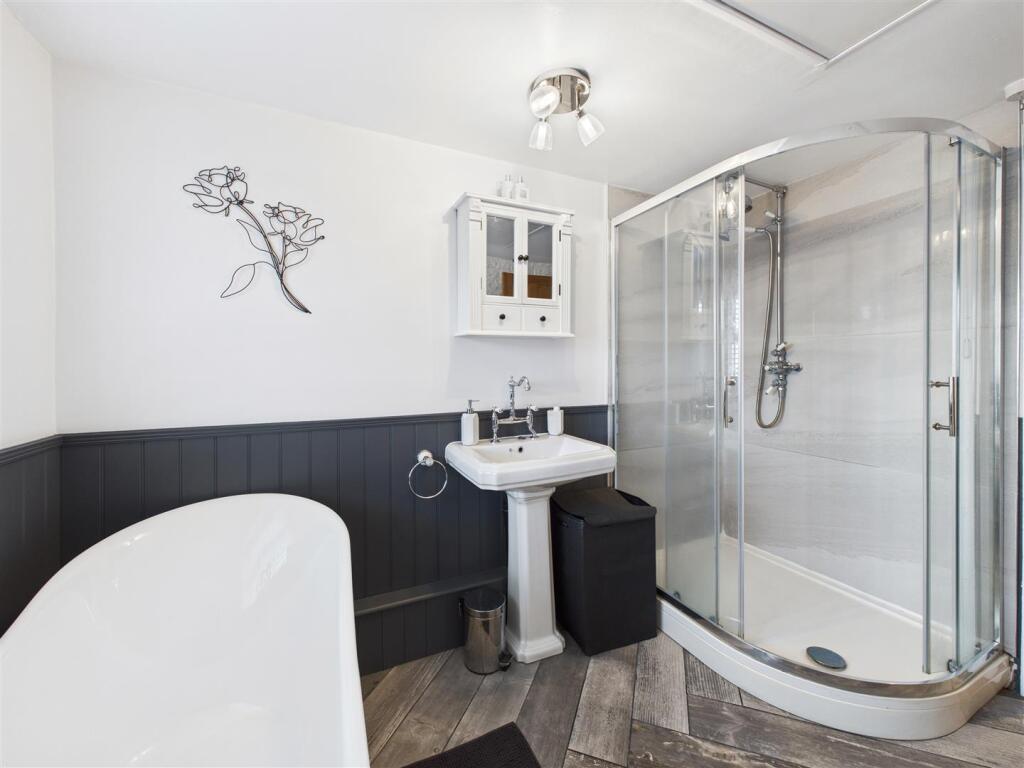 Family bathroom showing shower