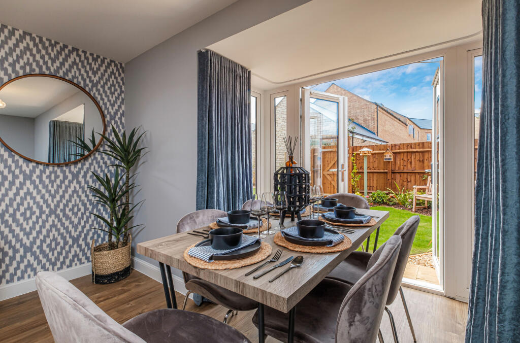 Interior view of the dining area in our 4 bed Woodcote