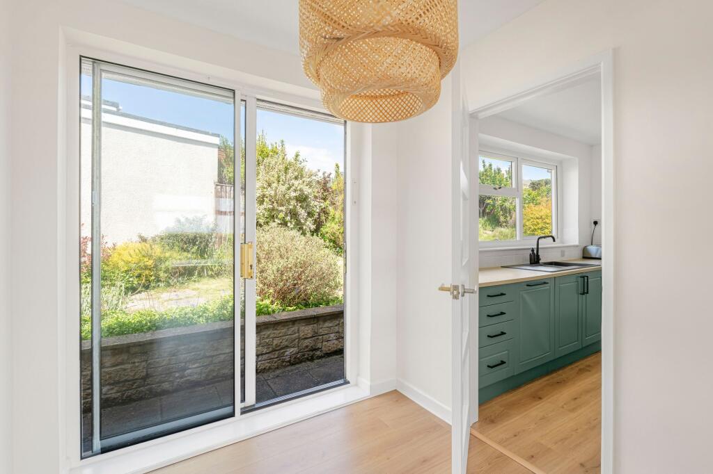 Living room into kitchen