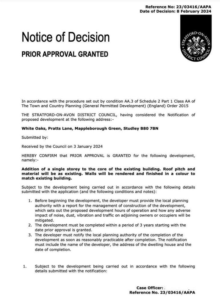 Notice of Decision