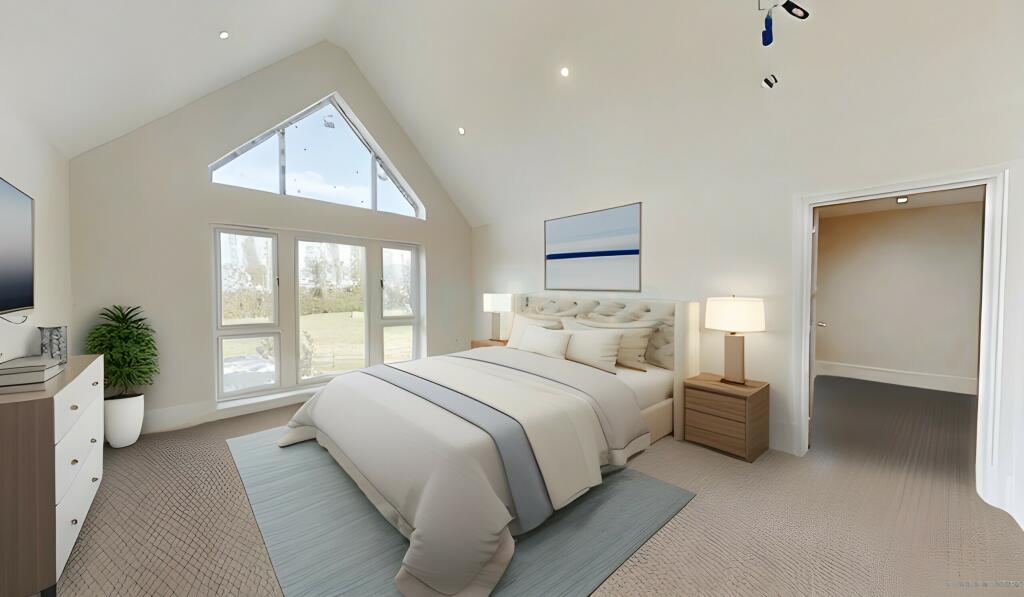 Master bed with bed