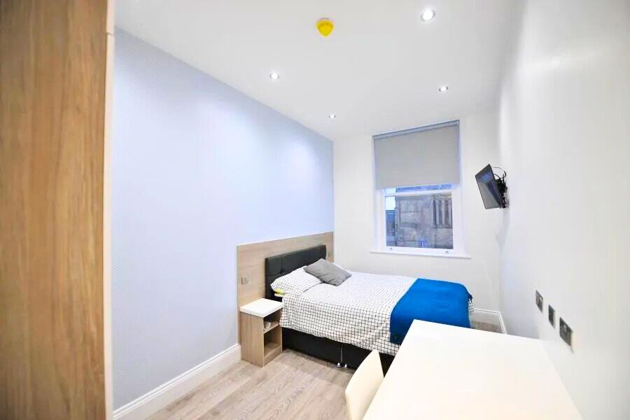 Bright and modern double bedroom featuring a co...