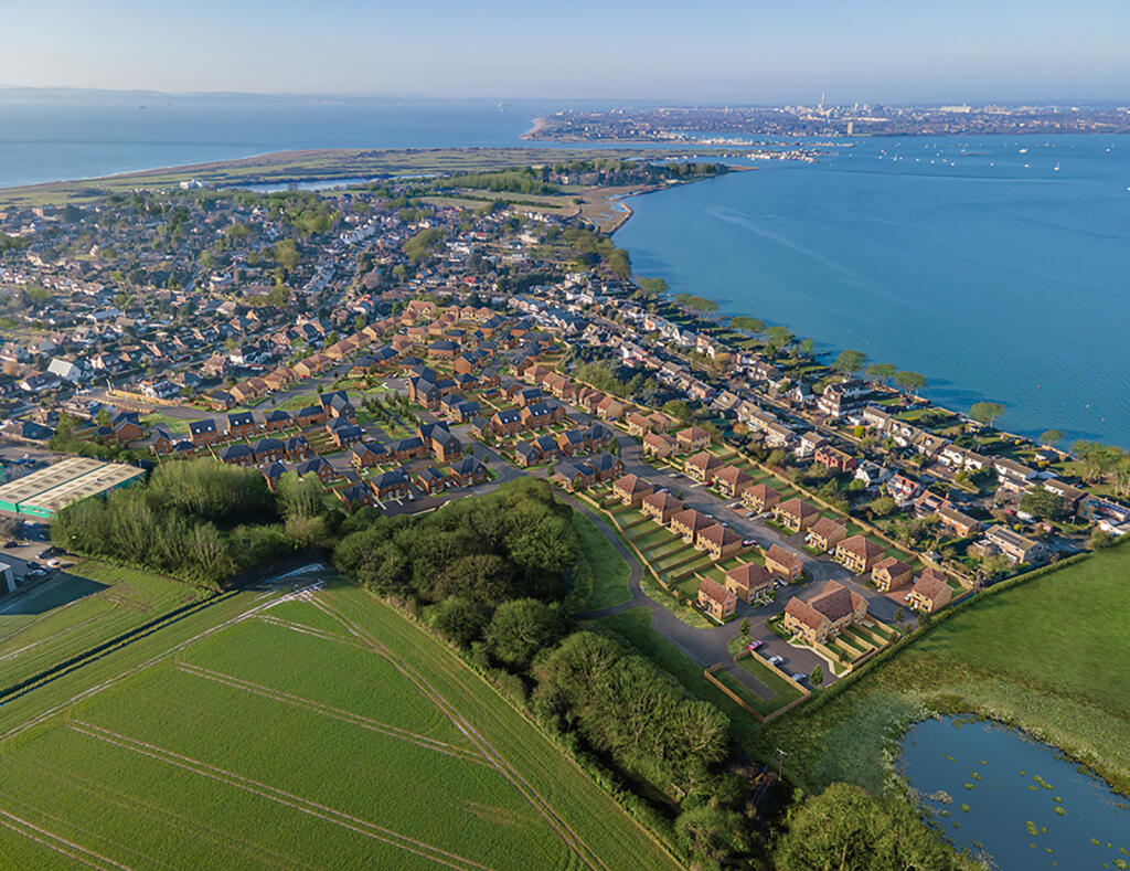 Aerial shot of pebble walk development