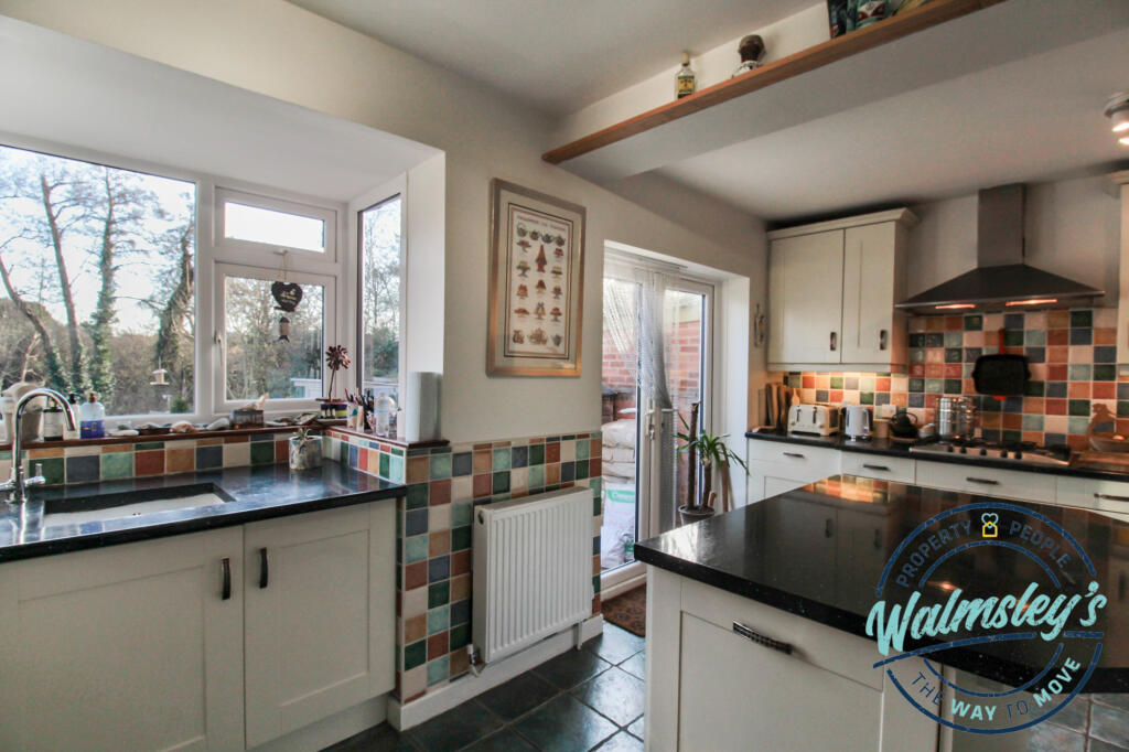 Kitchen with french doors to garden