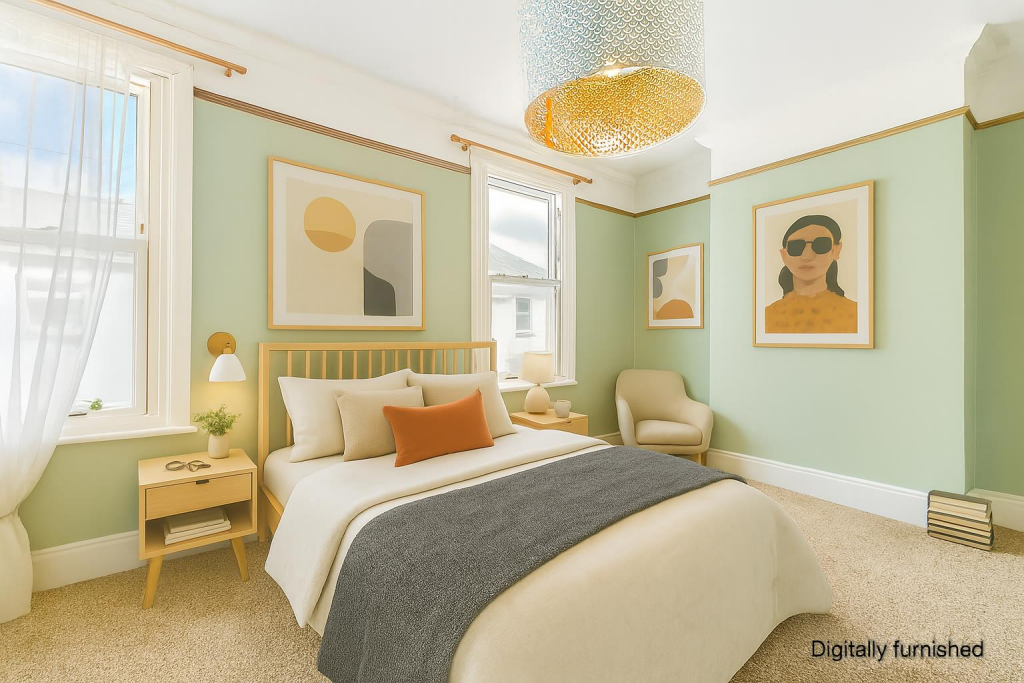 Digitally Staged Bedroom