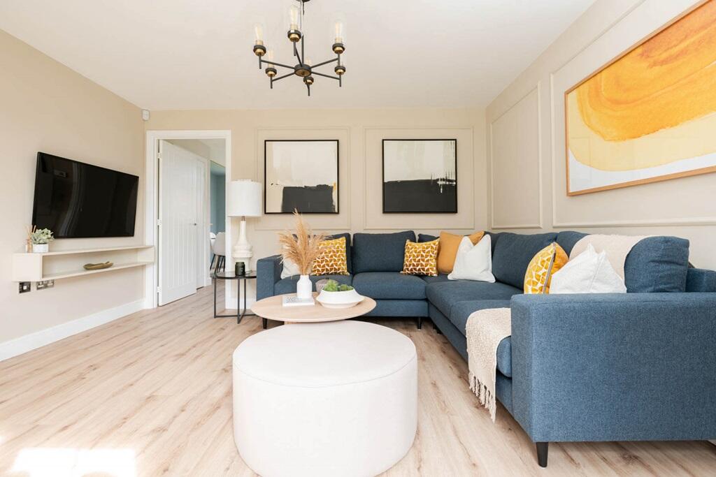 Room for the whole family to relax in front of the TV