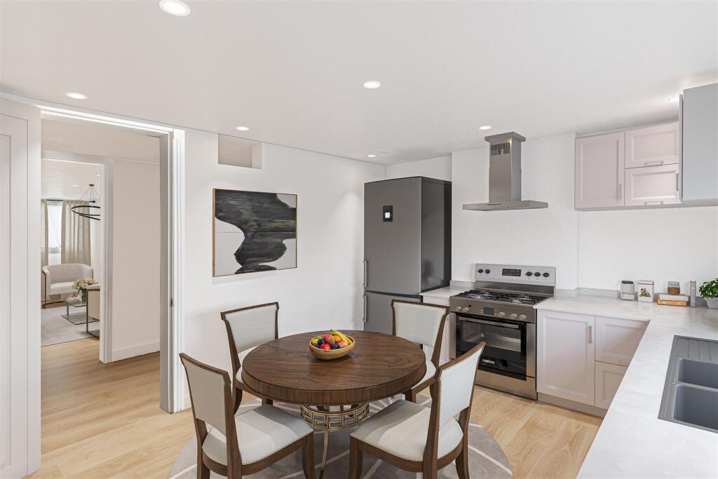 Virtually staged kitchen