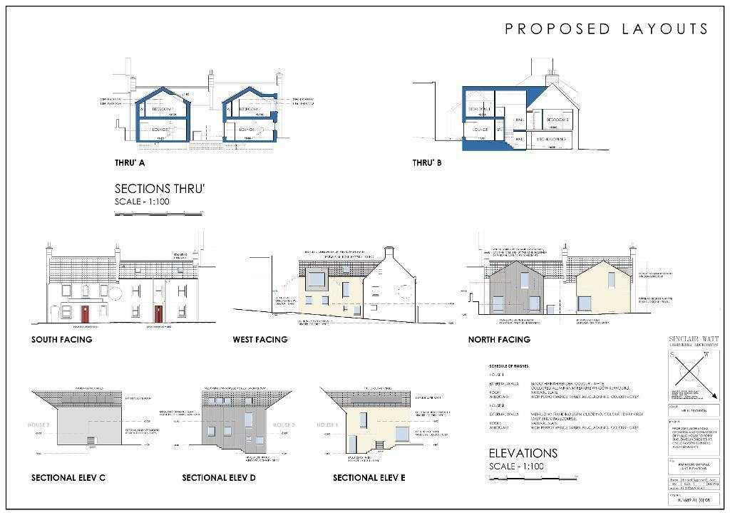 Proposed Sections and Elevations