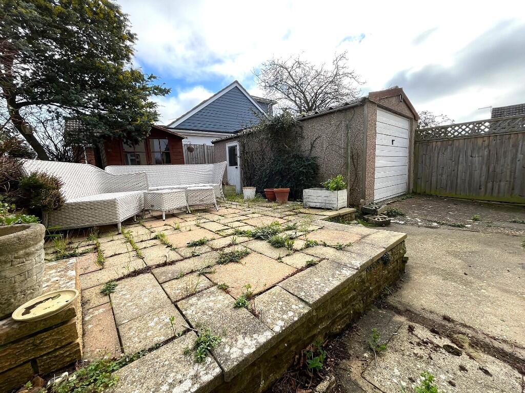 Patio and garage