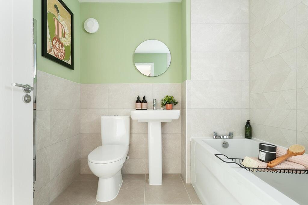 A family bathroom completes the home