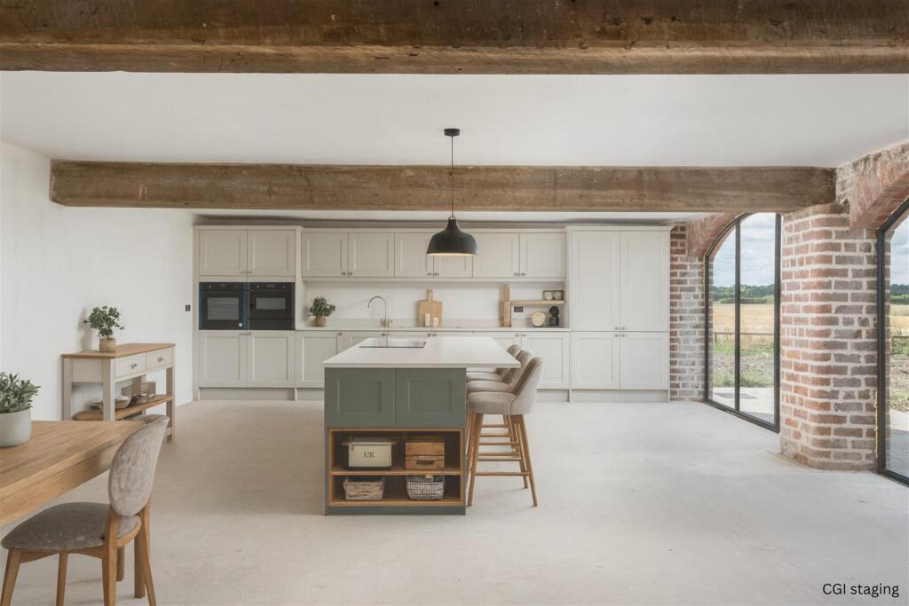 Kitchen/Dining/Living Room - CGI Staging