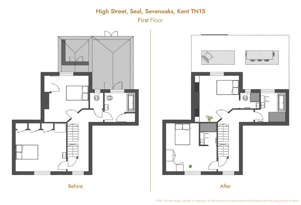 Potential new layout (before = current)