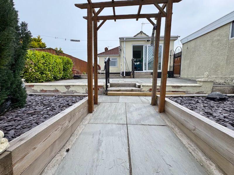 View through pergola