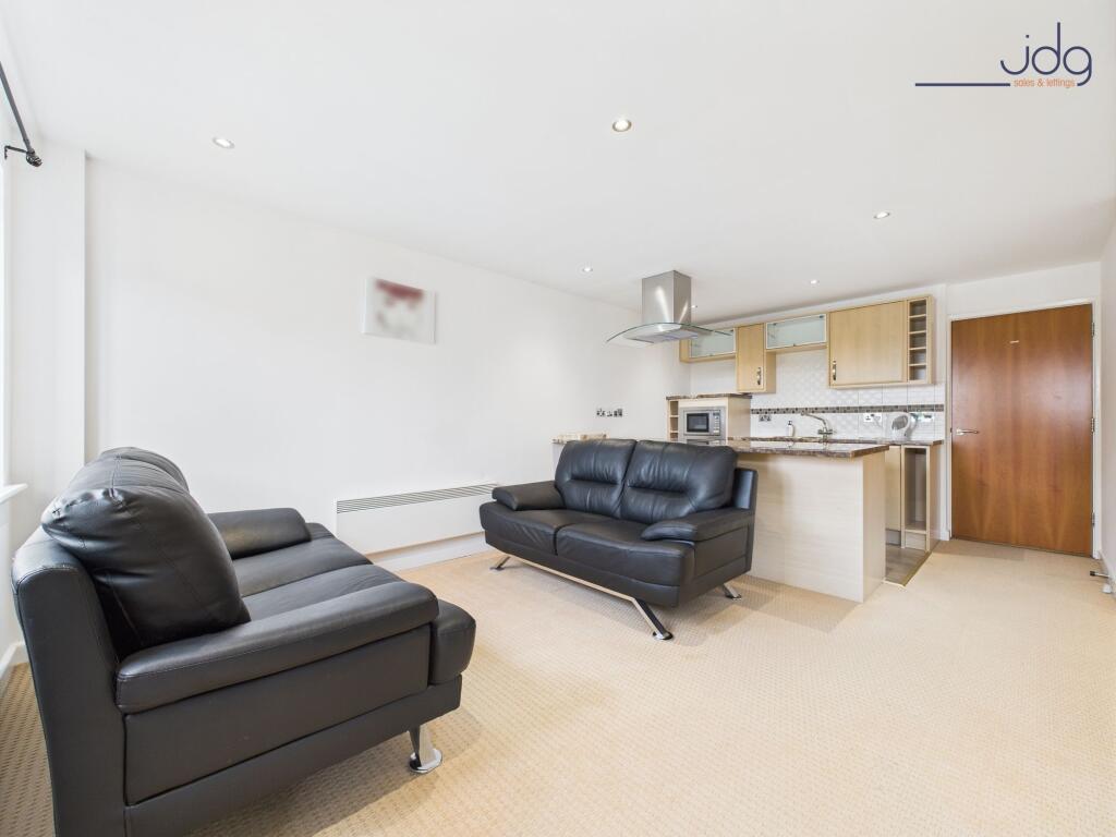 Open Plan Kitchen, Dining, Living with Juliet Balcony