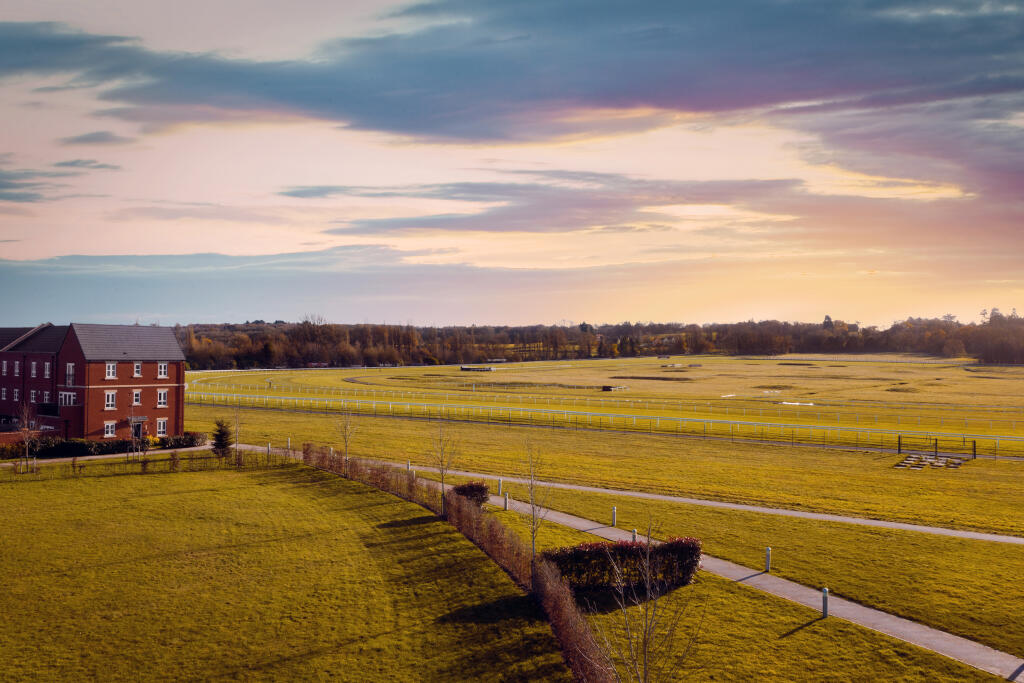 Dusk photograph at Newbury Racecourse