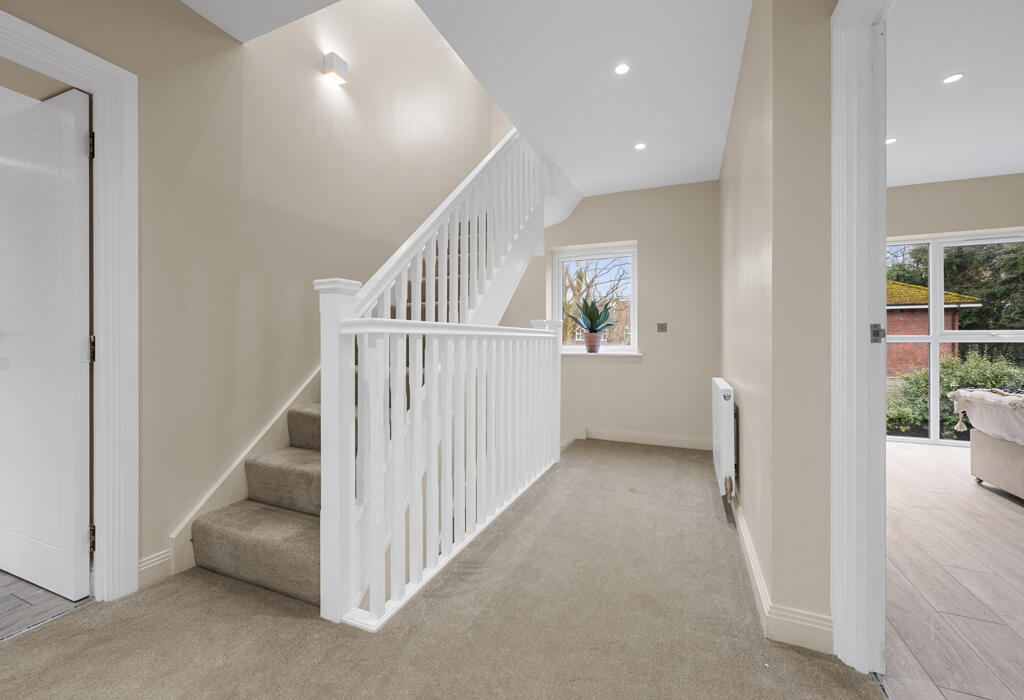 Bright and airy first-floor hallway