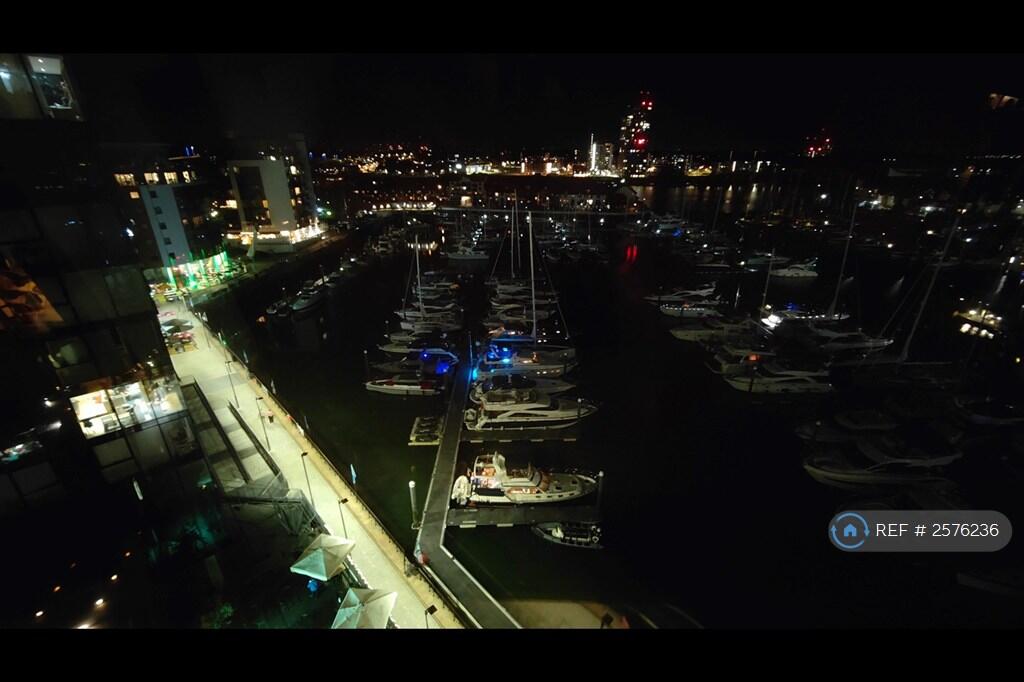Waterfront View At Night
