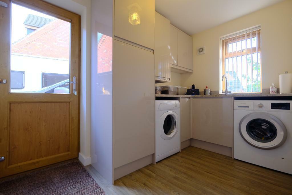 Separate utility room and side door