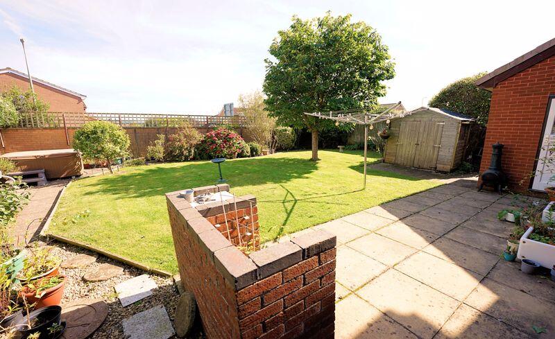Level rear garden