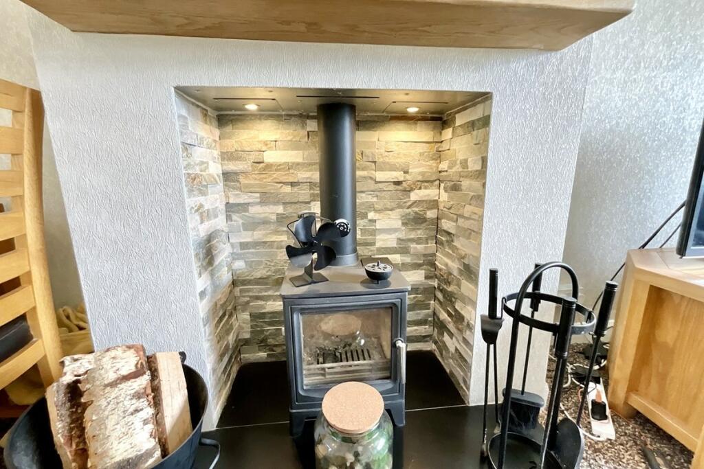 log burning stove
