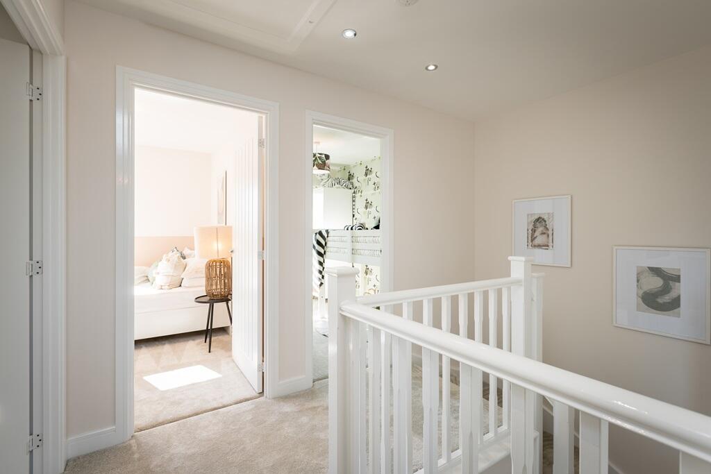 Bedrooms are separated by an open landing
