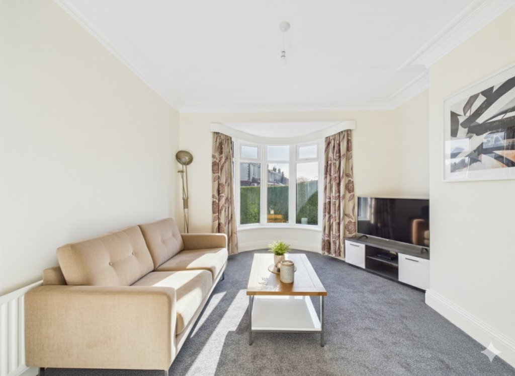 Enhanced with Furniture to show how the room could