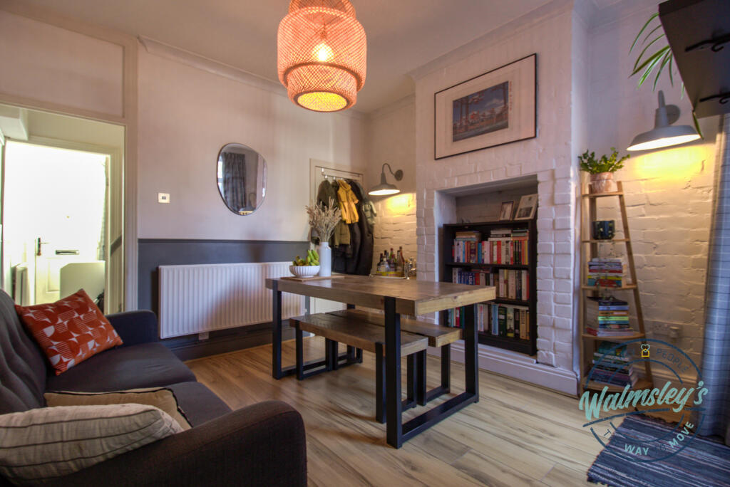 Dining room with under stairs cupboard_