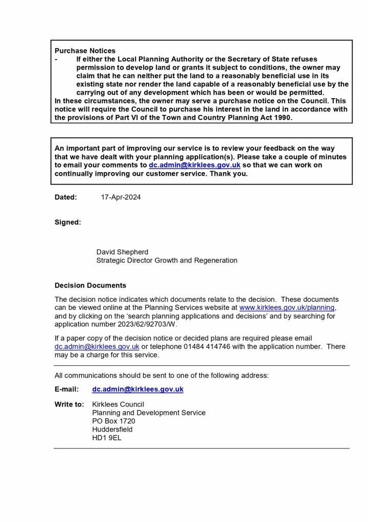 PLANNING CONSENT