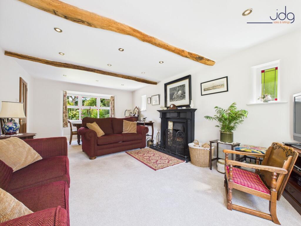 Cosy lounge with wood burner