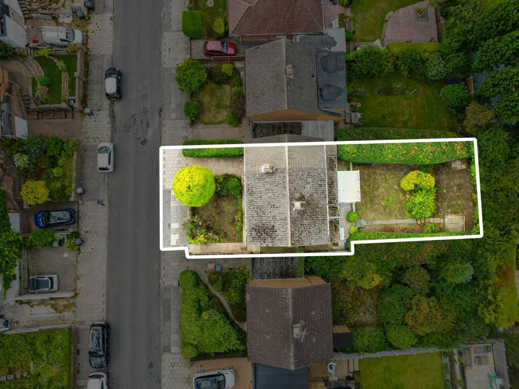 Aerial view showing plot outline