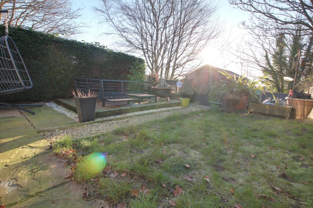 Part of the southerly facing back garden