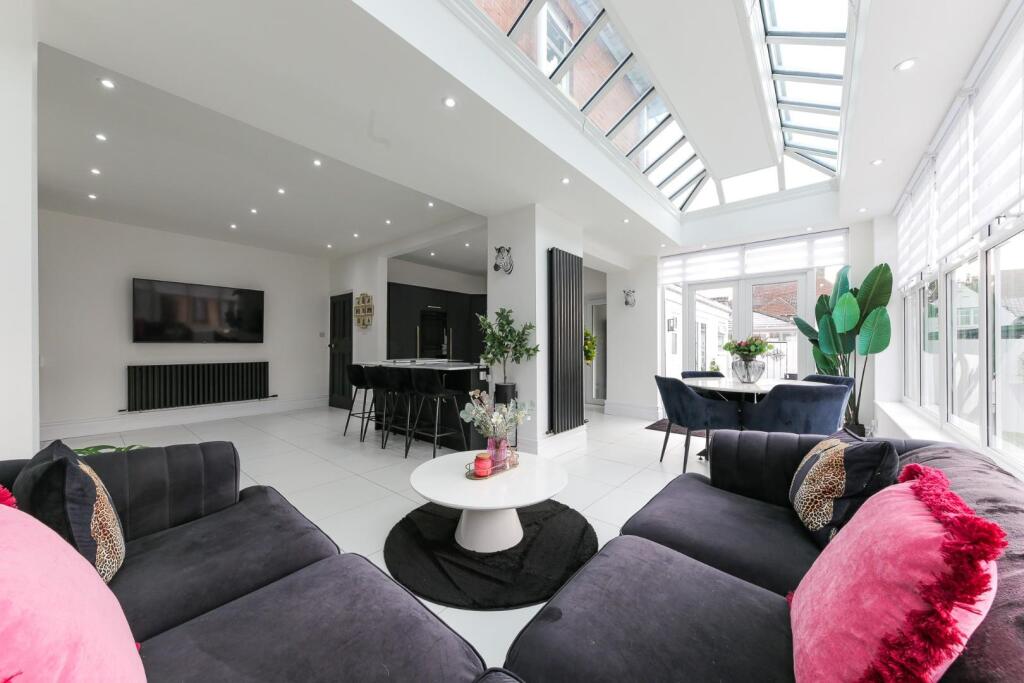 Kitchen, dining, family area