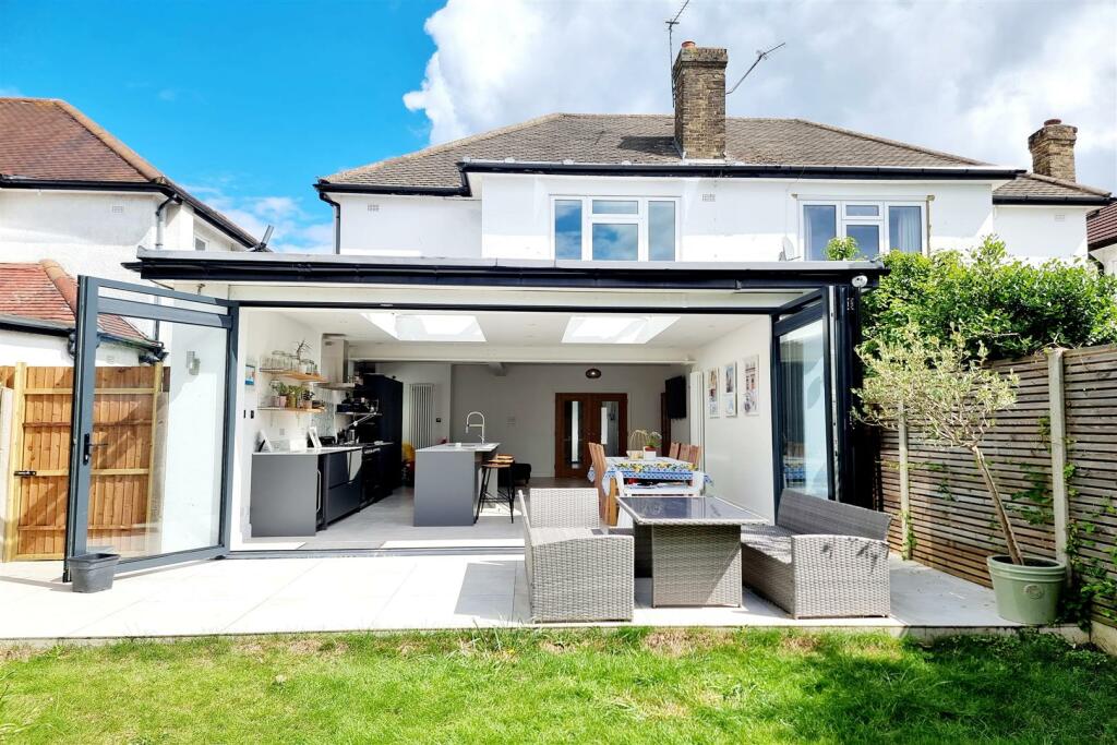 REAR ELEVATION &amp; PATIO AREA: