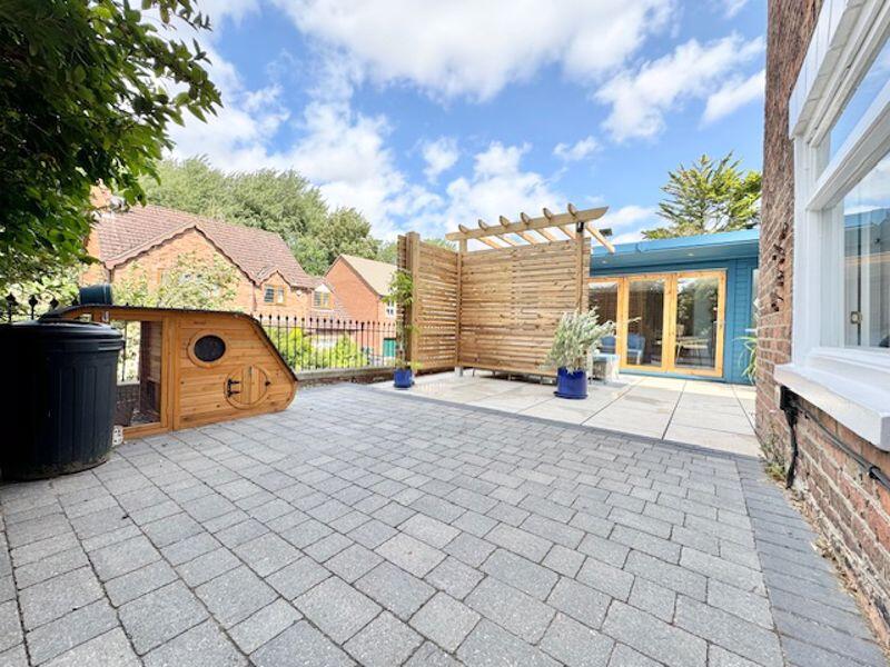 Block paved patio area