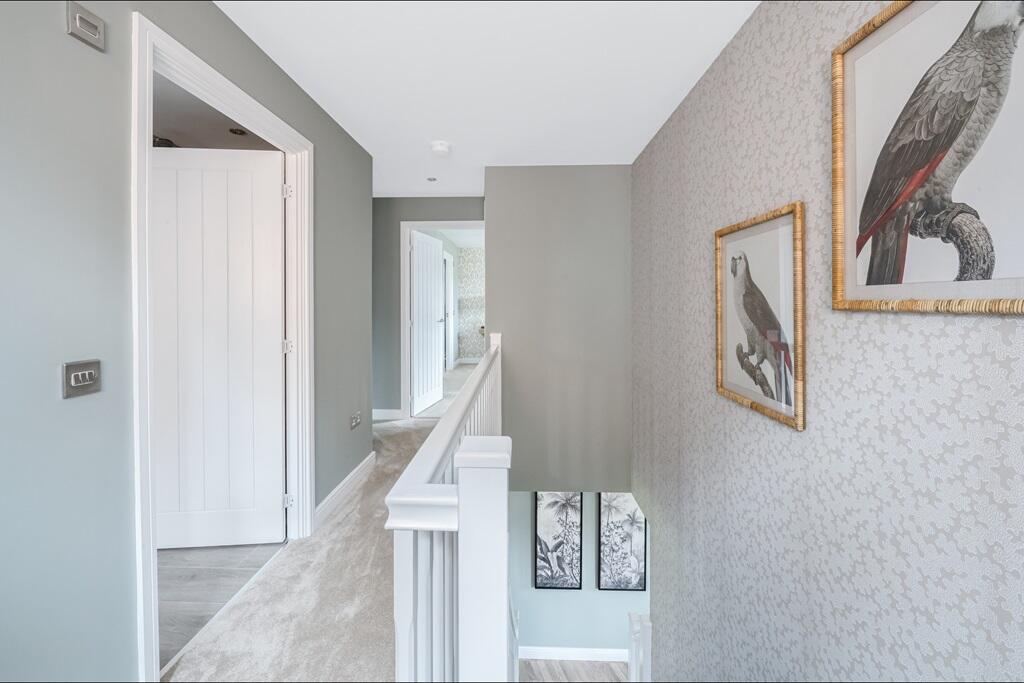 Spacious and bright landing flooded with natural light