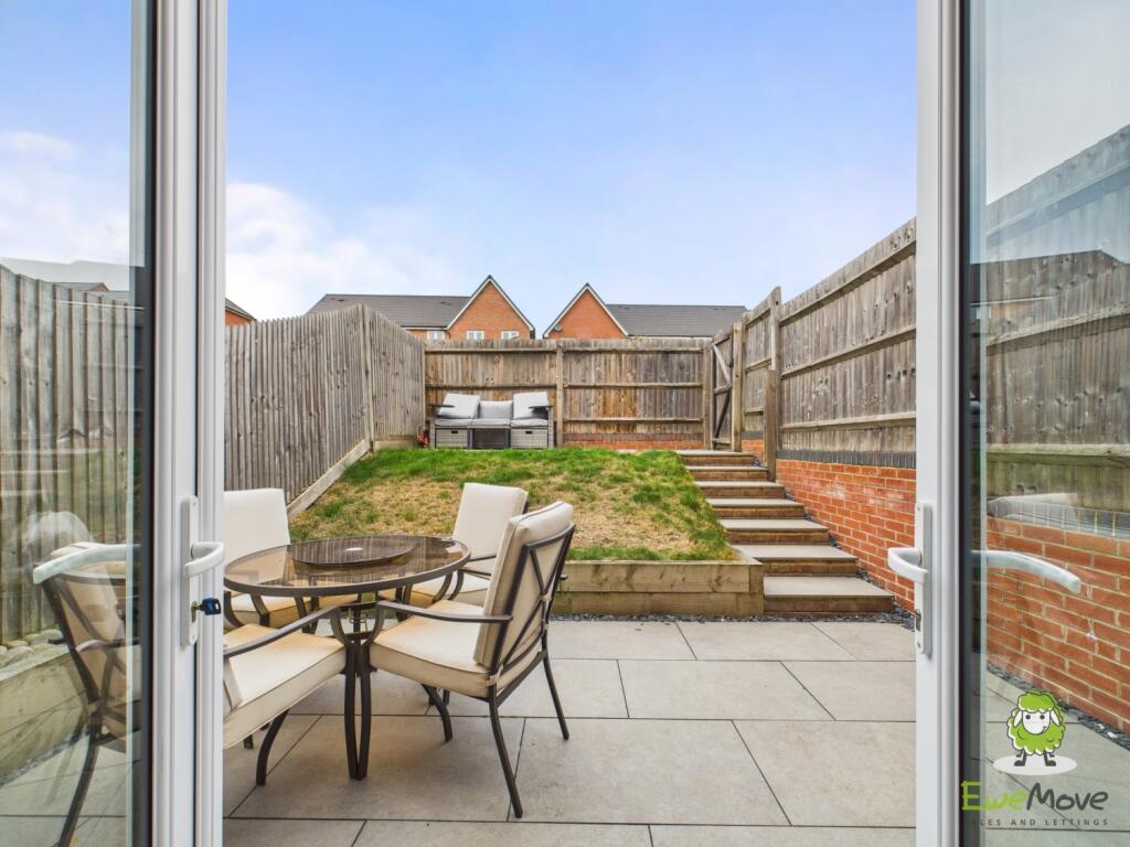 View from living room to garden