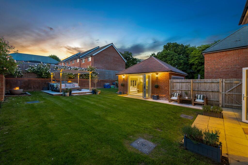 Twilight rear garden