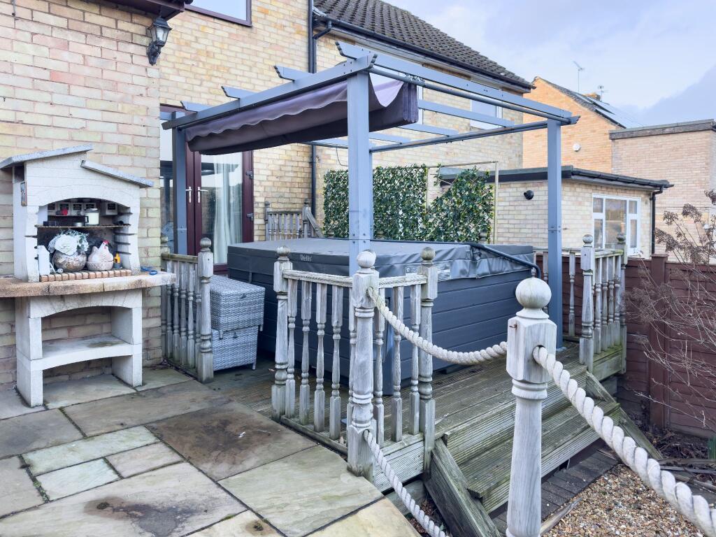 Hot tub and decked area