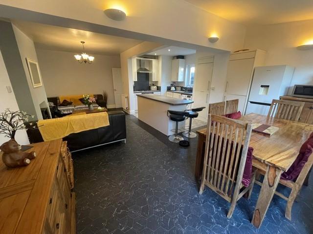 Open plan kitchen diner and living space