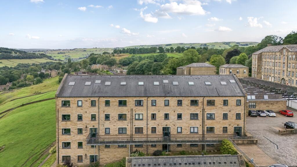 aerial shot of rear of property