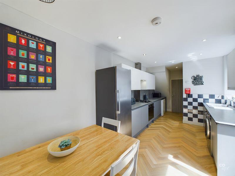 dining and kitchen area