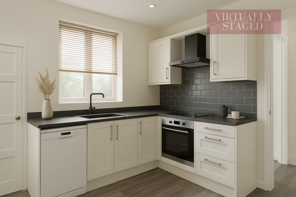 Kitchen staged