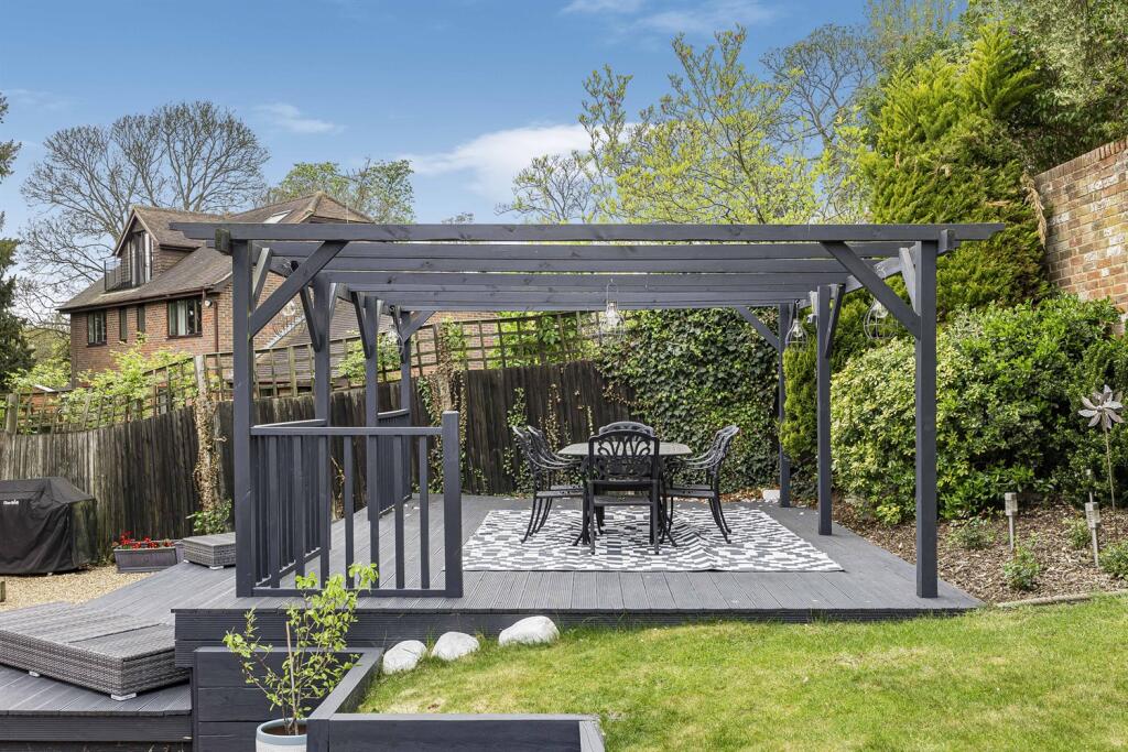 Raised deck pergola